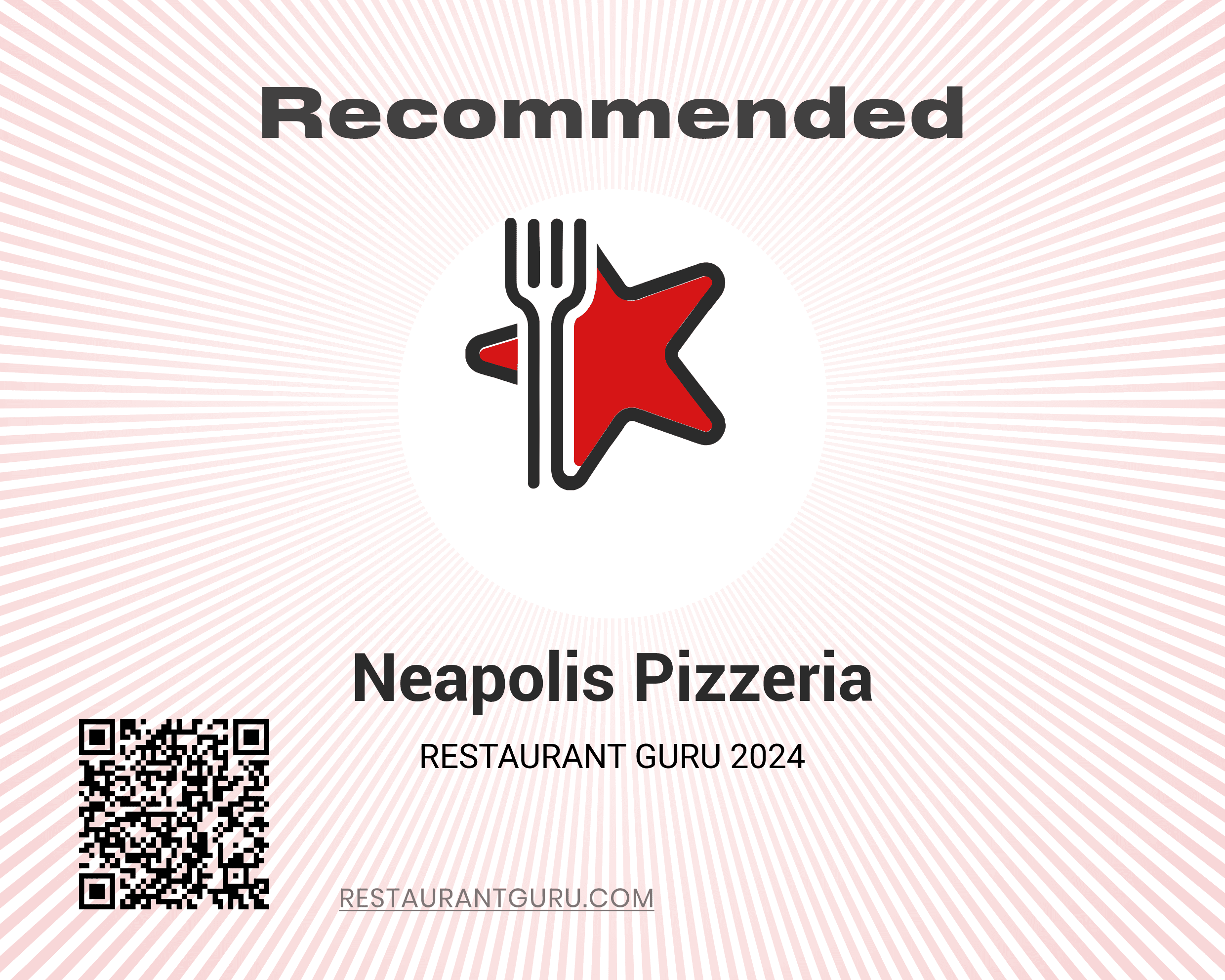 Restaurant Guru Certificate 2018